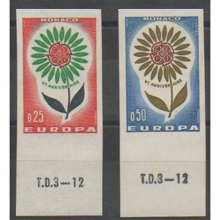 Stamps - Monaco - 1964 - Nb 652a/653a - Europa