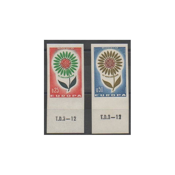 Stamps - Monaco - 1964 - Nb 652a/653a - Europa
