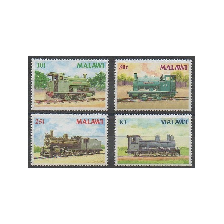 Stamps - Malawi - 1987 - Nb 493/496 - Trains