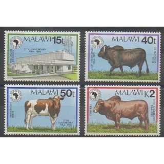 Timbres - Malawi - 1989 - No 541/544 - Mammifères