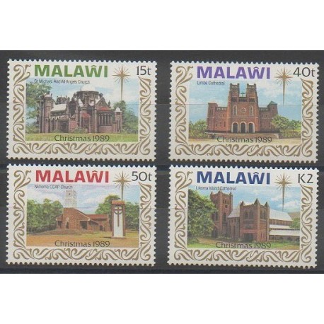 Malawi - 1989 - No 549/552 - Noël - Églises