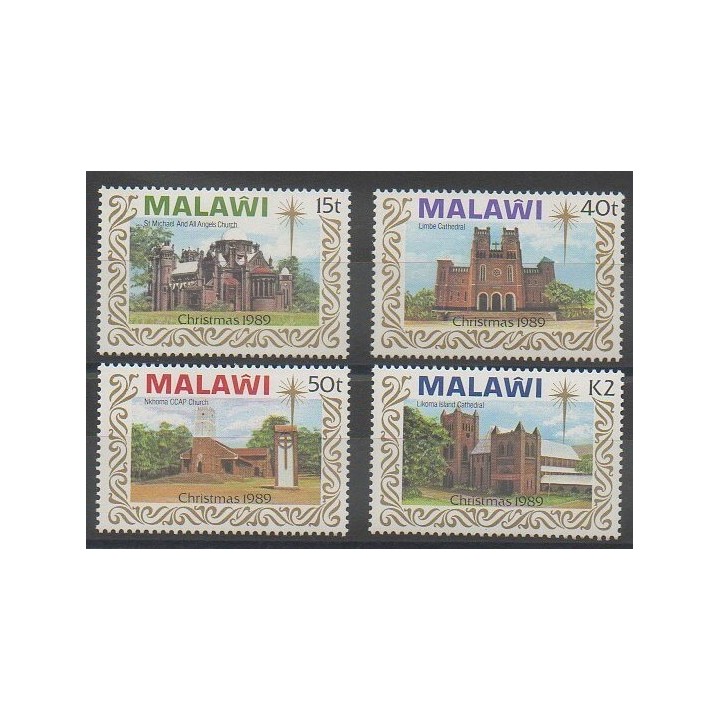 Stamps - Malawi - 1989 - Nb 549/552 - Christmas - Churches