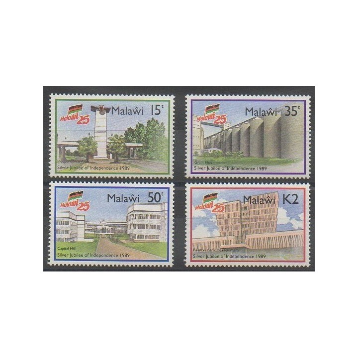Stamps - Malawi - 1989 - Nb 540A/540D - Various Historics Themes - Monuments