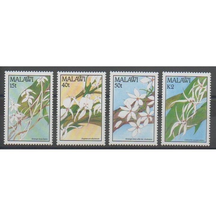 Timbres - Malawi - 1990 - No 565/568 - Orchidées