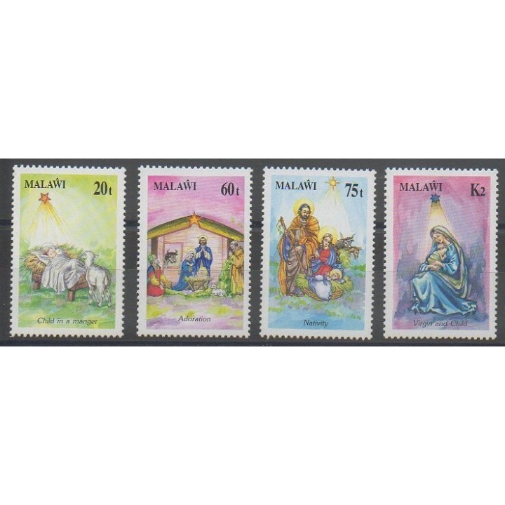 Timbres - Malawi - 1991 - No 585/588 - Noël