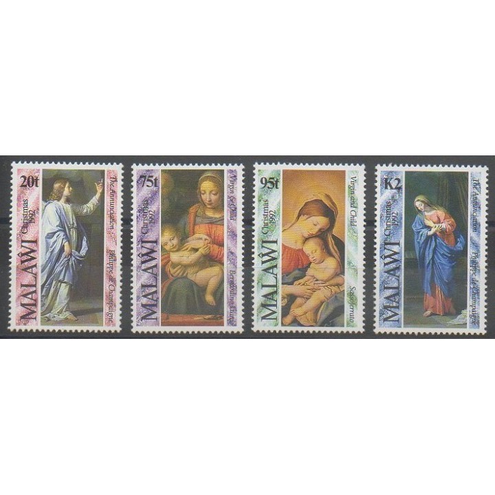 Timbres - Malawi - 1992 - No 613/616 - Noël