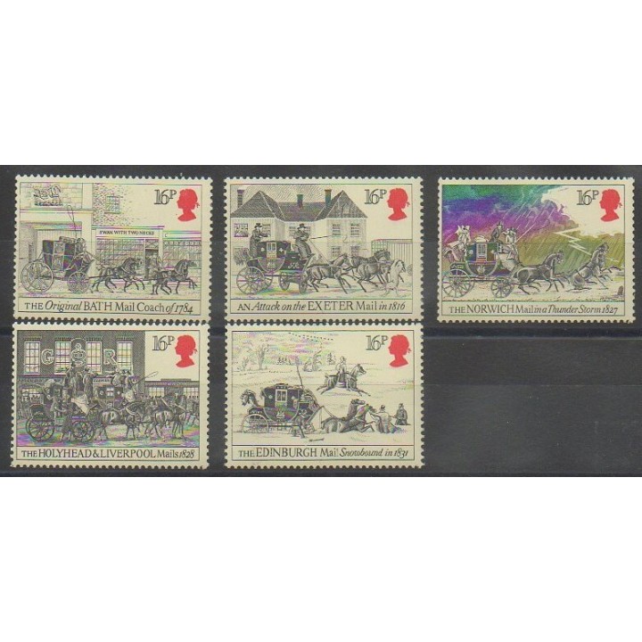 Stamps - Great Britain - 1984 - Nb 1135/1139 - Postal Service