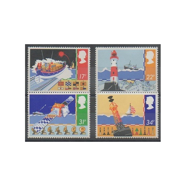 Timbres - Grande-Bretagne - 1985 - No 1182/1185 - Phares - Navigation
