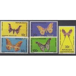 Central African Republic - 1969 - Nb PA 69/73 - Butterflies