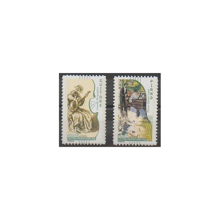 Timbres - France - Autoadhésifs - 2010 - No 393A-399A - Musique