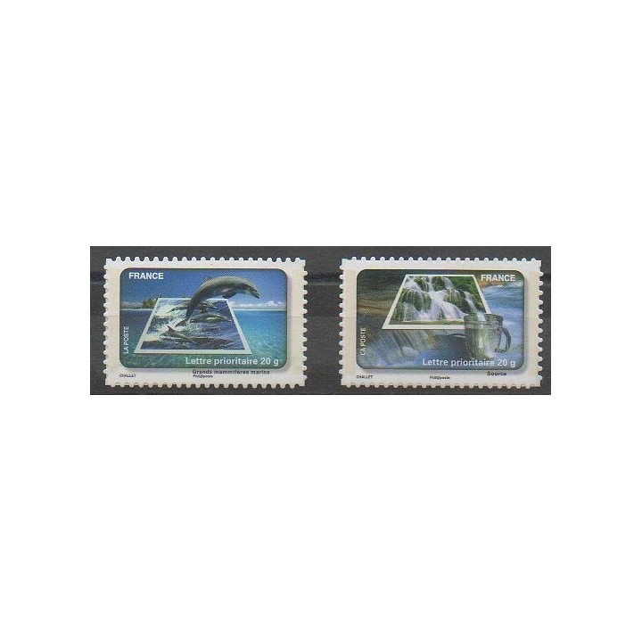 Stamps - France - Self-adhesive - 2010 - Nb 403A-406A - Environment