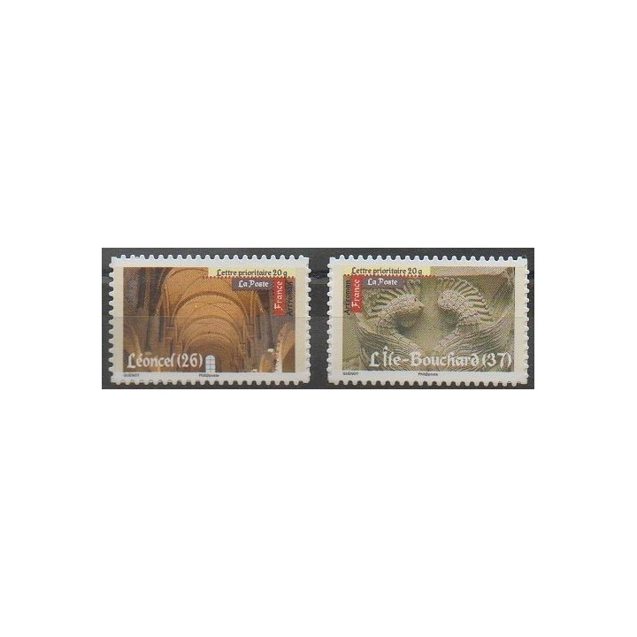 Stamps - France - Self-adhesive - 2010 - Nb 456A-459A - Churches