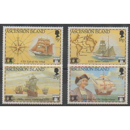Ascension Island - 1992 - Nb 559/562 - Christophe Colomb