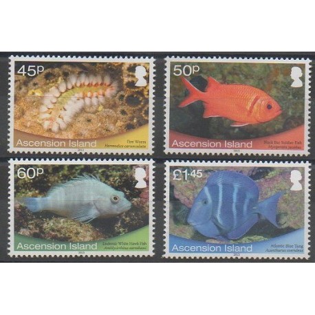 Ascension Island - 2013 - Nb 1101/1104 - Sea animals