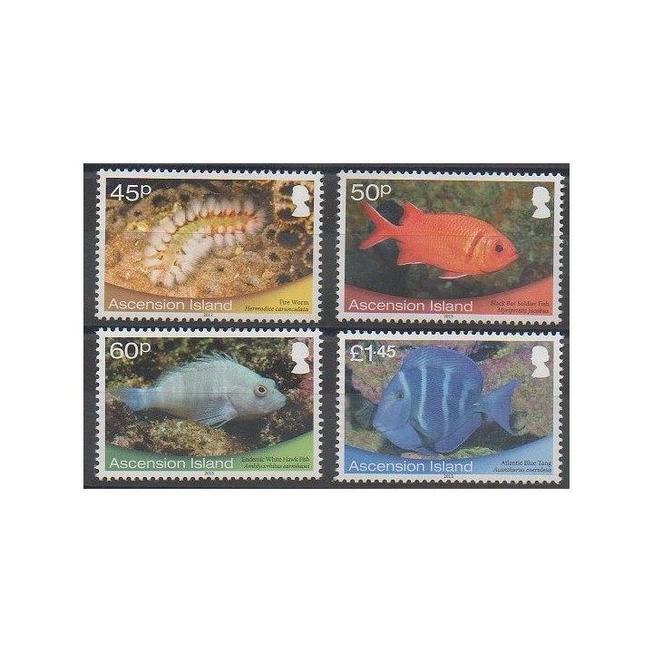 Stamps - Ascension Island - 2013 - Nb 1101/1104 - Sea animals