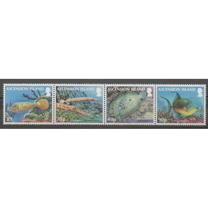 Stamps - Ascension Island - 2012 - Nb 1052/1055 - Sea animals