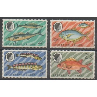 Timbres - Ascension - 1970 - No 131/134 - Animaux marins