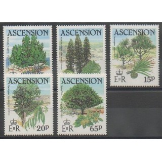 Timbres - Ascension - 1985 - No 369/373 - Arbres