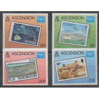Timbres - Ascension - 1986 - No 399/402 - Timbres sur timbres