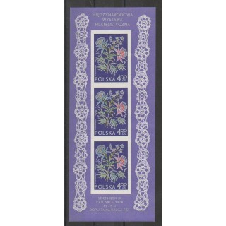 Timbres - Pologne - 1974 - No BF64 - Exposition - Fleurs