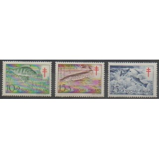 Stamps - Finland - 1955 - Nb 426/428 - Sea animals - Health