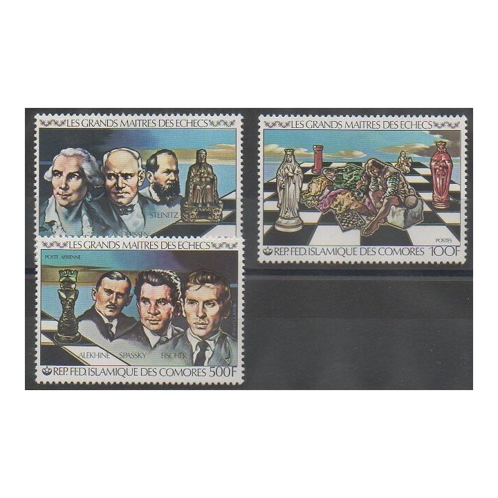 Timbres - Comores - 1979 - No 313/314 - PA174 - Échecs