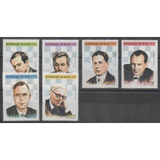 Timbres - Bénin - 1999 - No M1145/1150 - Échecs