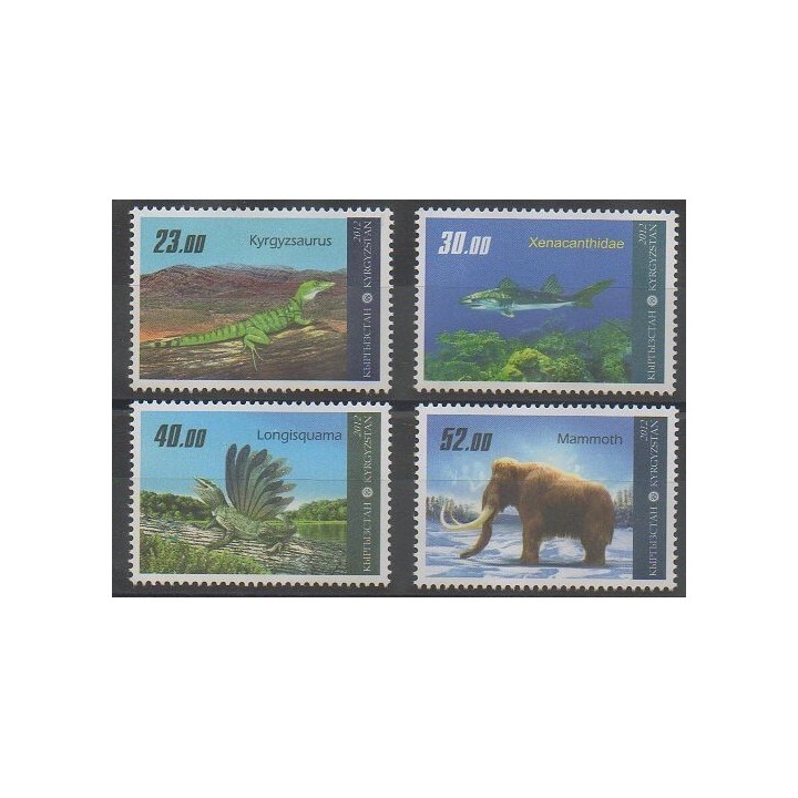 Stamps - Kyrgyzstan - 2012 - Nb 602/605 - Prehistoric animals