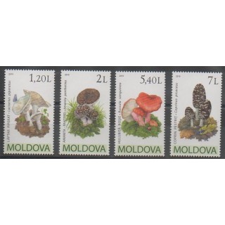 Stamps - Moldova - 2010 - Nb 607/610 - Mushrooms