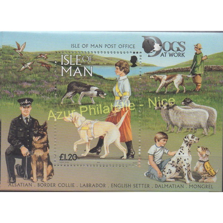 Timbres - Thème chiens et chats - Man (Ile de) - 1996 - No BF 30