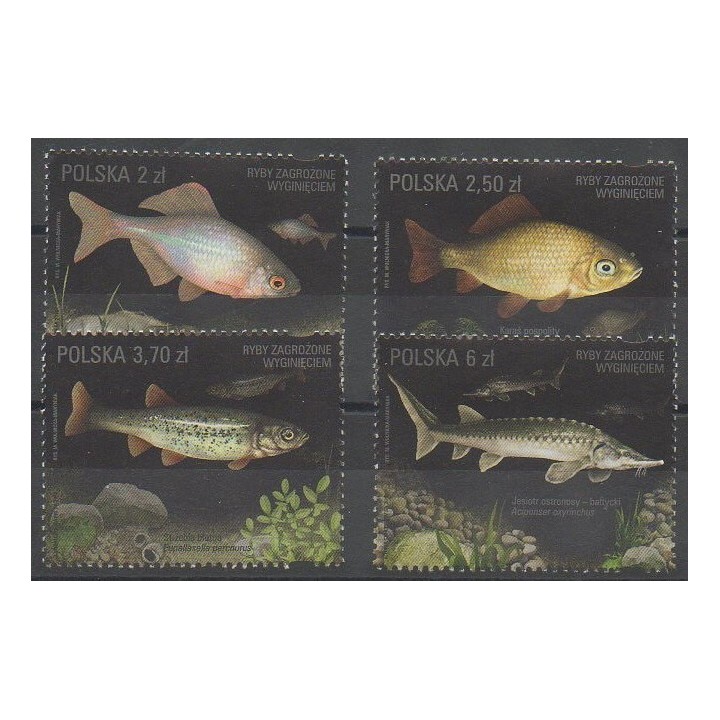 Stamps - Poland - 2016 - Nb 4492/4495 - Sea animals - Endangered species - WWF
