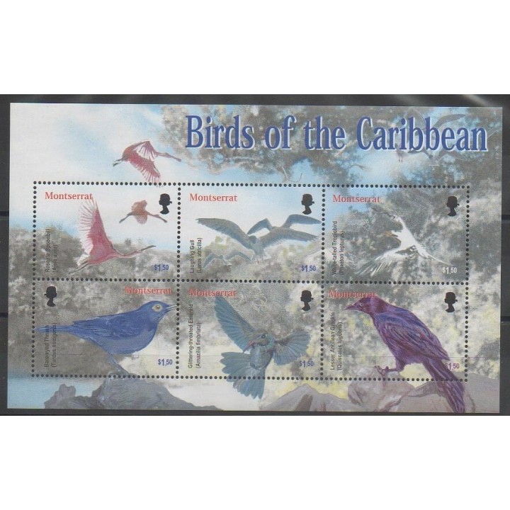 Timbres - Montserrat - 2003 - No 1116/1121 - Oiseaux