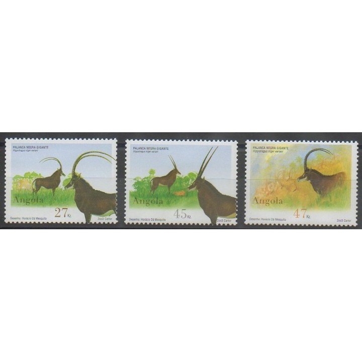 Stamps - Angola - 2003 - Nb 1548/1550 - Mamals