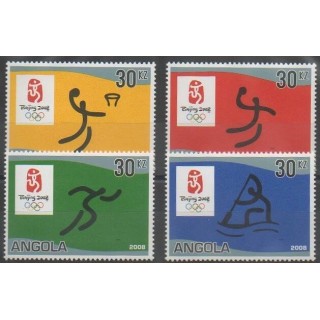 Timbres - Angola - 2007 - No 1623/1626 - Jeux Olympiques d'été