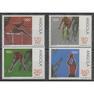 Timbres - Angola - 1992 - No 866/869 - Jeux Olympiques d'été