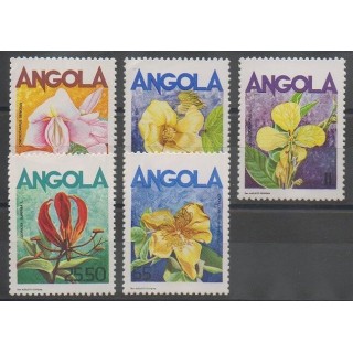 Stamps - Angola - 1985 - Nb 699/703 - Flowers