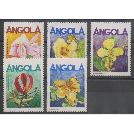 Angola - 1985 - Nb 699/703 - Flowers