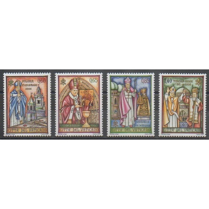 Timbres - Vatican - 2007 - No 1446/1449 - Papauté