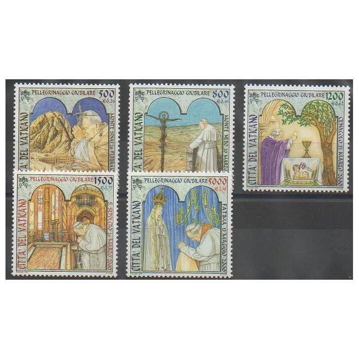 Stamps - Vatican - 2001 - Nb 1231/1235 - Pope