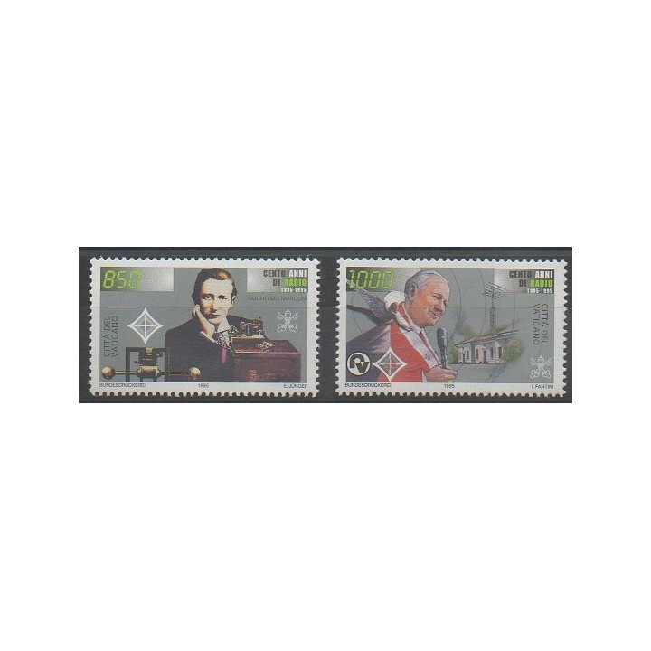 Stamps - Vatican - 1995 - Nb 1005/1006 - Telecommunications