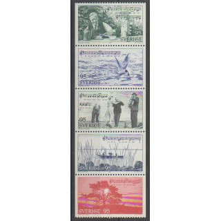Timbres - Suède - 1977 - No 965/969 - Littérature - Musique