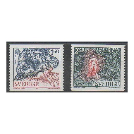 Suède - 1981 - No 1123/1124 - Folklore - Europa