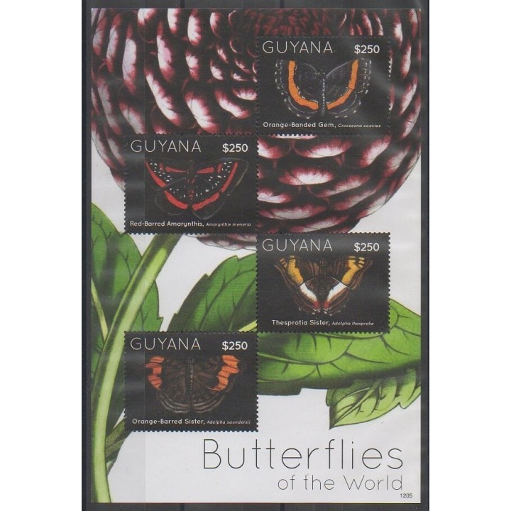 Timbres - Guyana - 2012 - No 6210/6213 - Insectes