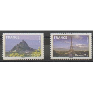 Timbres - France - Autoadhésifs - 2009 - No 334A/335A - Monuments