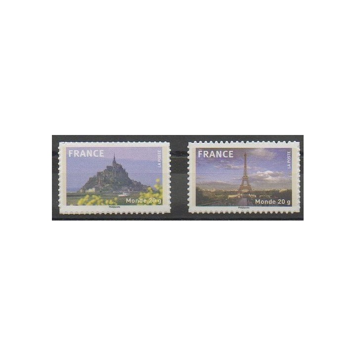 Stamps - France - Self-adhesive - 2009 - Nb 334A/335A - Monuments