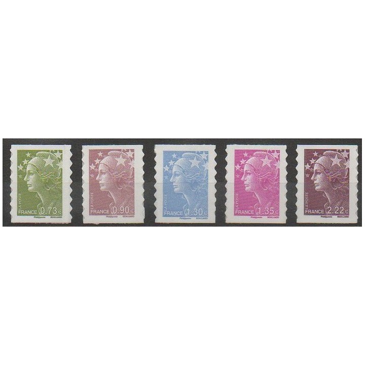 Timbres - France - Autoadhésifs - 2009 - No 286/290
