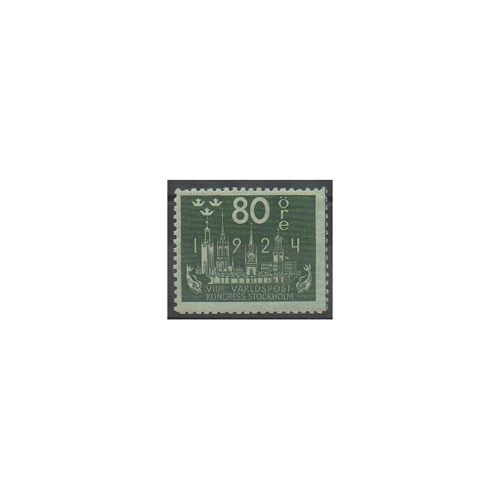 Timbres - Suède - 1924 - No 174 - Service postal - Neuf avec charnière