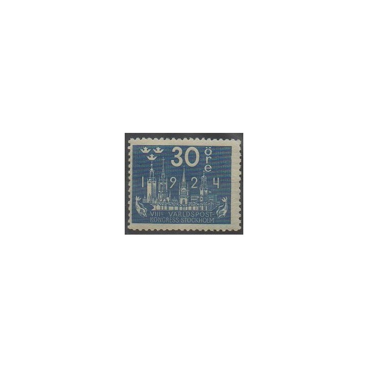 Timbres - Suède - 1924 - No 168 - Service postal - Neuf avec charnière