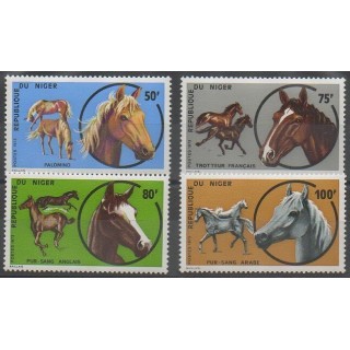 Stamps - Niger - 1973 - Nb 282/285 - Horses