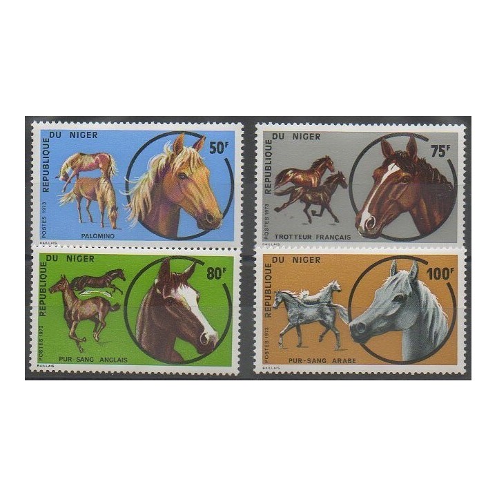 Stamps - Niger - 1973 - Nb 282/285 - Horses